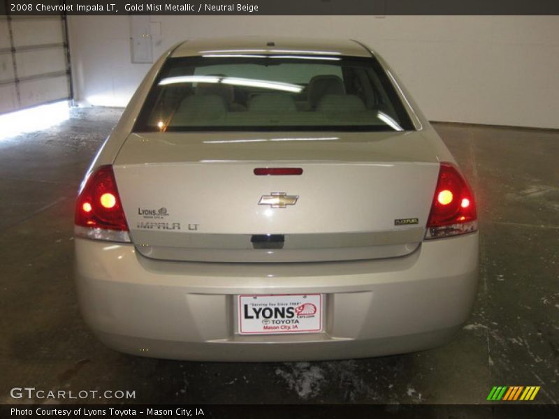Gold Mist Metallic / Neutral Beige 2008 Chevrolet Impala LT