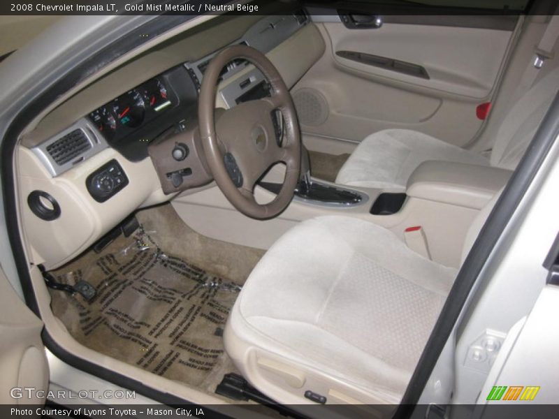 Gold Mist Metallic / Neutral Beige 2008 Chevrolet Impala LT