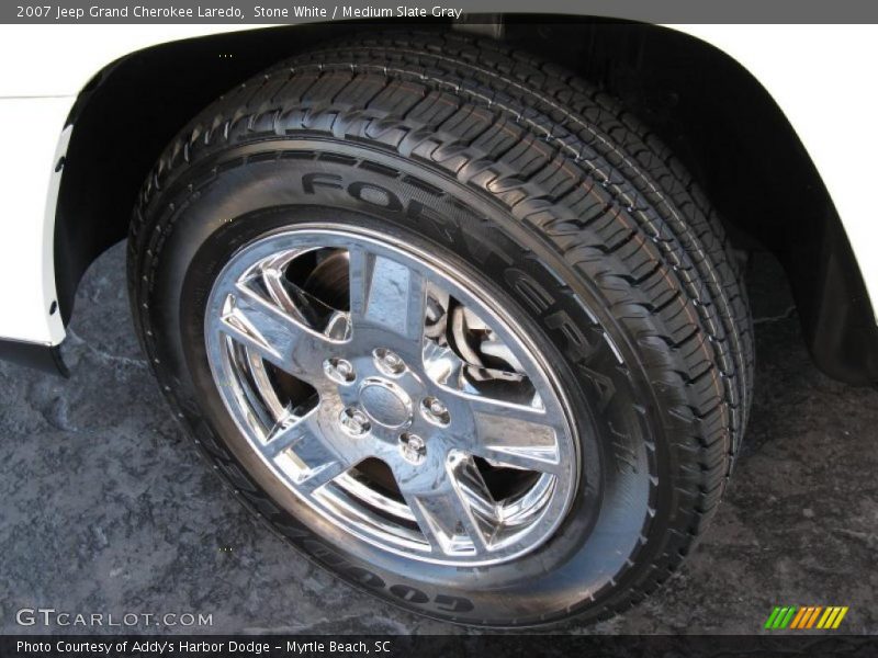 Stone White / Medium Slate Gray 2007 Jeep Grand Cherokee Laredo