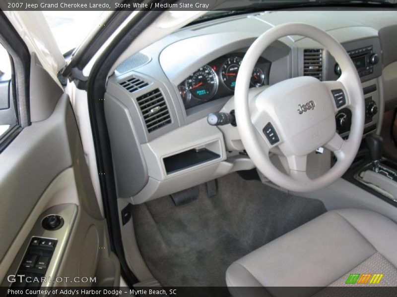 Stone White / Medium Slate Gray 2007 Jeep Grand Cherokee Laredo