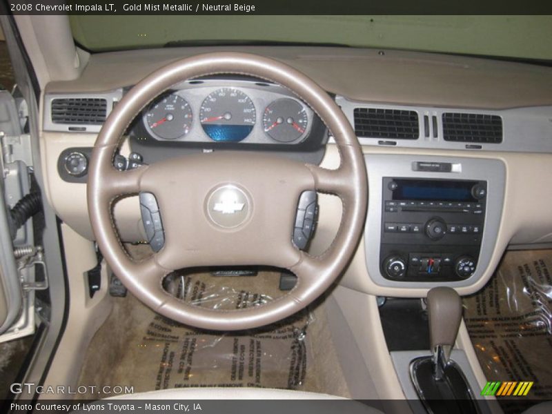 Gold Mist Metallic / Neutral Beige 2008 Chevrolet Impala LT