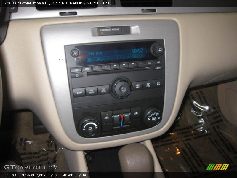 Gold Mist Metallic / Neutral Beige 2008 Chevrolet Impala LT
