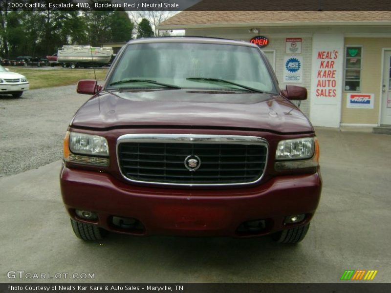 Bordeaux Red / Neutral Shale 2000 Cadillac Escalade 4WD