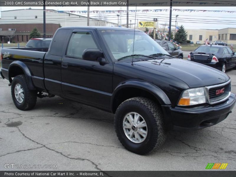 Onyx Black / Medium Gray 2003 GMC Sonoma SLS Extended Cab 4x4