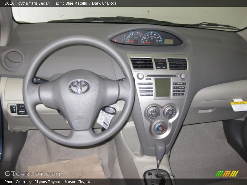 Pacific Blue Metallic / Dark Charcoal 2010 Toyota Yaris Sedan