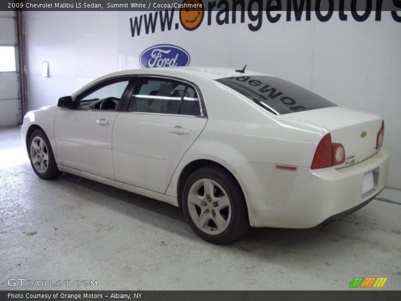 Summit White / Cocoa/Cashmere 2009 Chevrolet Malibu LS Sedan