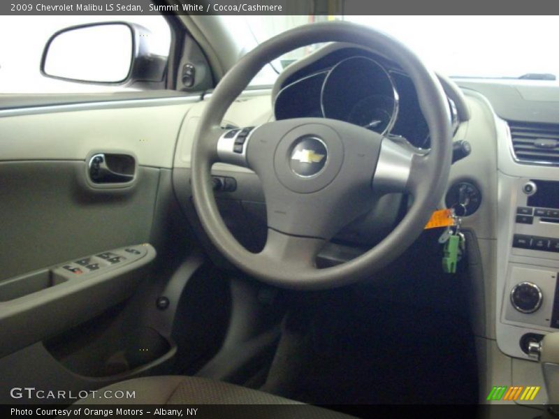 Summit White / Cocoa/Cashmere 2009 Chevrolet Malibu LS Sedan
