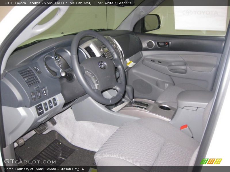 Super White / Graphite 2010 Toyota Tacoma V6 SR5 TRD Double Cab 4x4