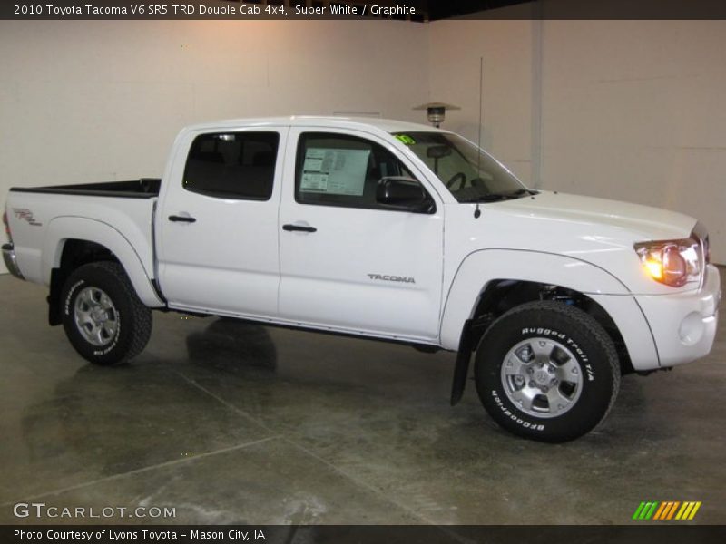 Super White / Graphite 2010 Toyota Tacoma V6 SR5 TRD Double Cab 4x4