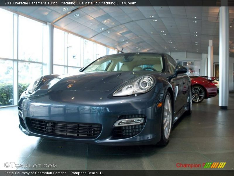 Yachting Blue Metallic / Yachting Blue/Cream 2010 Porsche Panamera Turbo