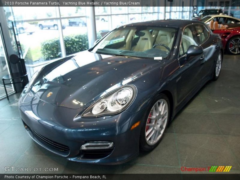 Yachting Blue Metallic / Yachting Blue/Cream 2010 Porsche Panamera Turbo