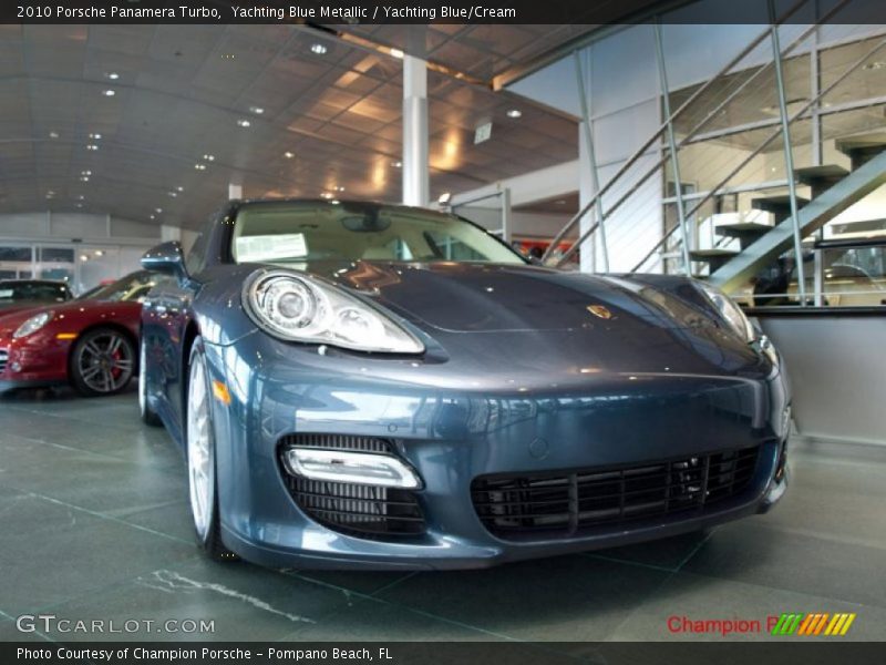 Yachting Blue Metallic / Yachting Blue/Cream 2010 Porsche Panamera Turbo