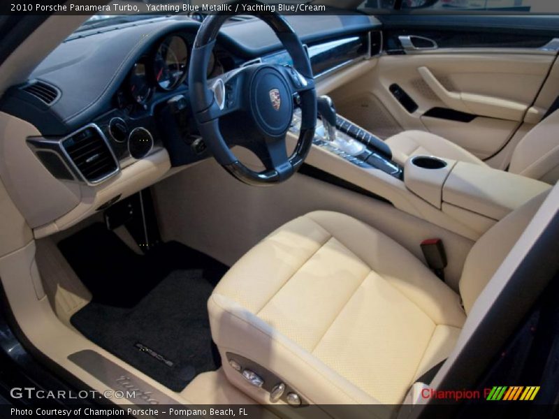 Yachting Blue Metallic / Yachting Blue/Cream 2010 Porsche Panamera Turbo