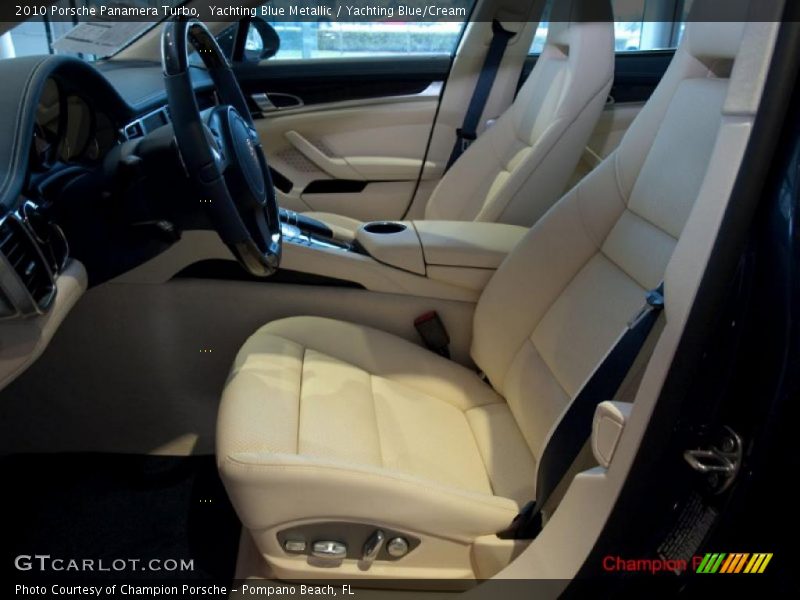Yachting Blue Metallic / Yachting Blue/Cream 2010 Porsche Panamera Turbo
