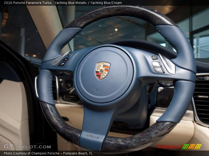 Yachting Blue Metallic / Yachting Blue/Cream 2010 Porsche Panamera Turbo