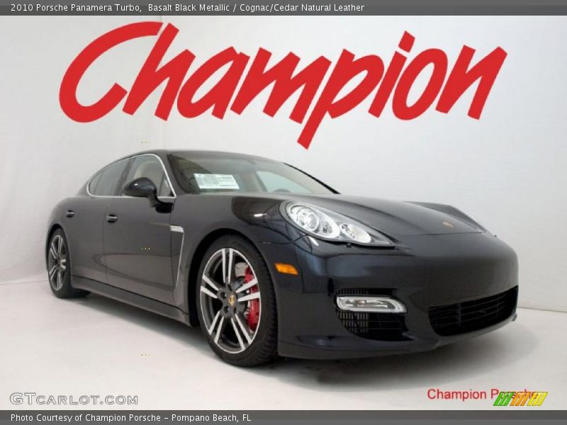 Basalt Black Metallic / Cognac/Cedar Natural Leather 2010 Porsche Panamera Turbo