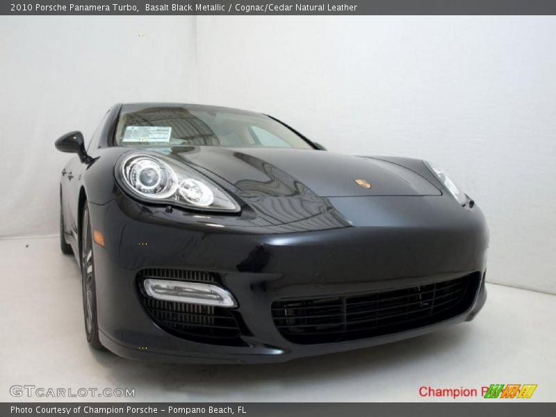 Basalt Black Metallic / Cognac/Cedar Natural Leather 2010 Porsche Panamera Turbo