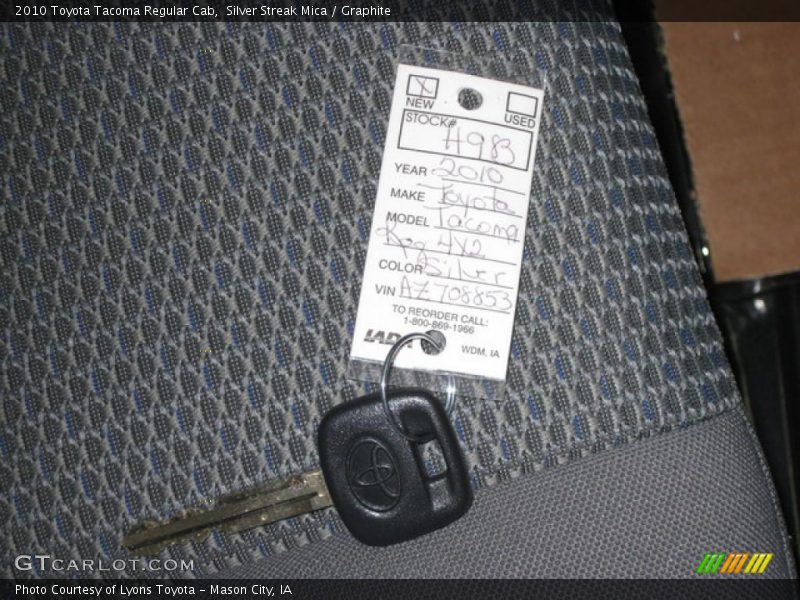 Silver Streak Mica / Graphite 2010 Toyota Tacoma Regular Cab