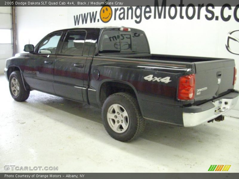 Black / Medium Slate Gray 2005 Dodge Dakota SLT Quad Cab 4x4