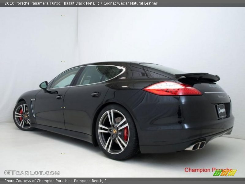 Basalt Black Metallic / Cognac/Cedar Natural Leather 2010 Porsche Panamera Turbo