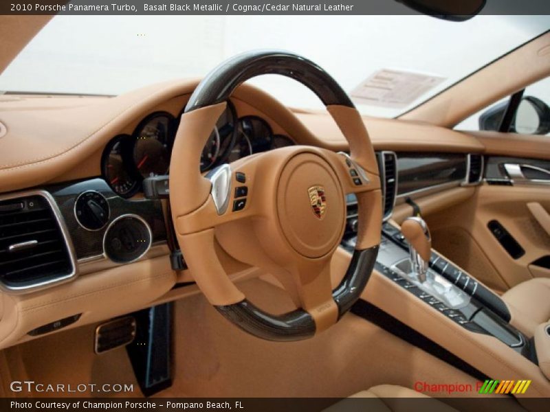 Basalt Black Metallic / Cognac/Cedar Natural Leather 2010 Porsche Panamera Turbo