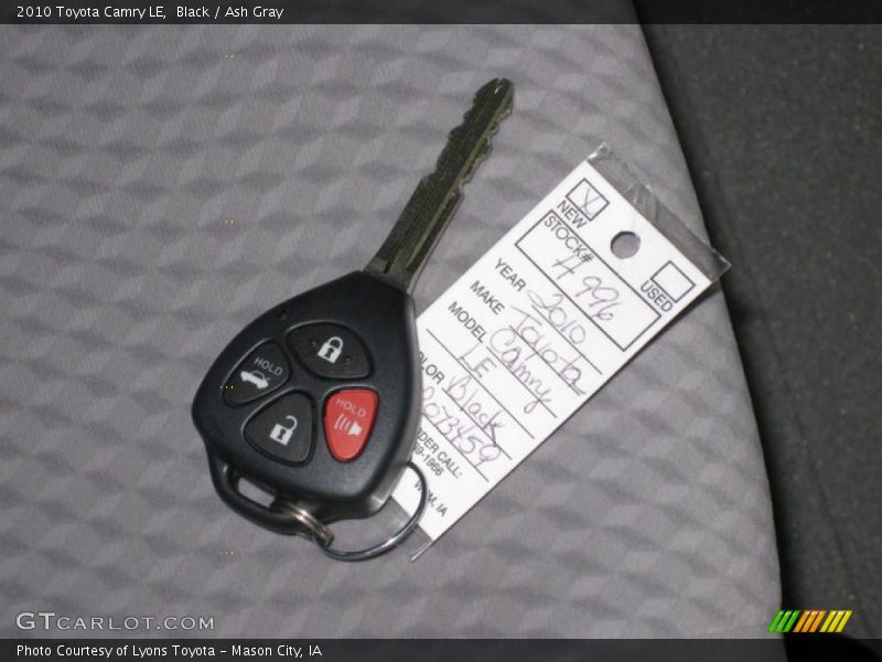 Black / Ash Gray 2010 Toyota Camry LE