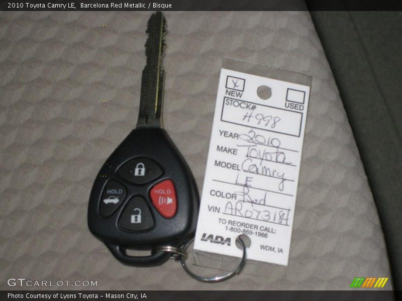 Barcelona Red Metallic / Bisque 2010 Toyota Camry LE