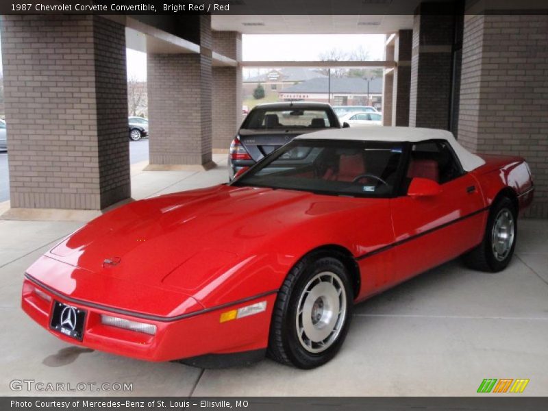 Bright Red / Red 1987 Chevrolet Corvette Convertible