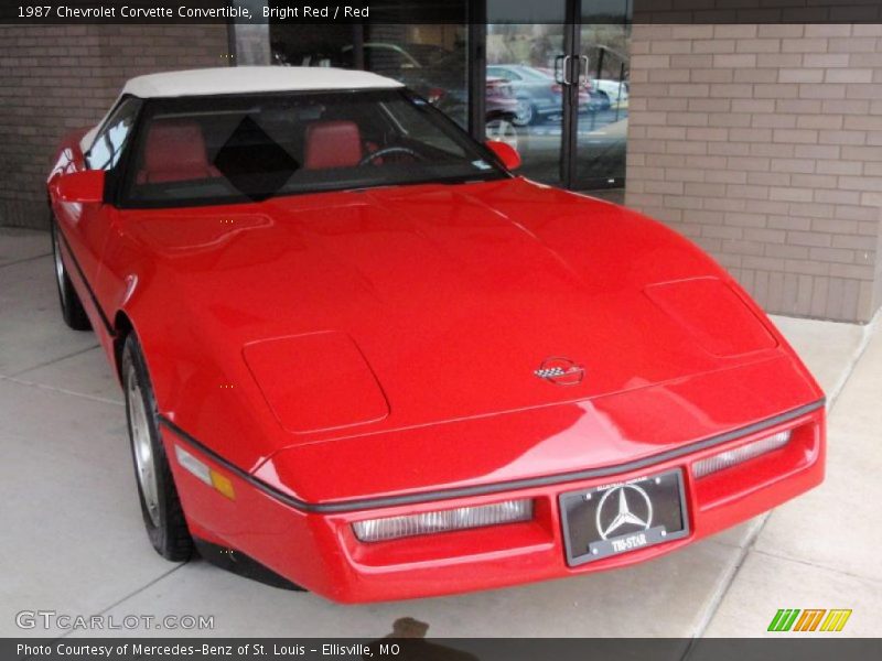 Bright Red / Red 1987 Chevrolet Corvette Convertible