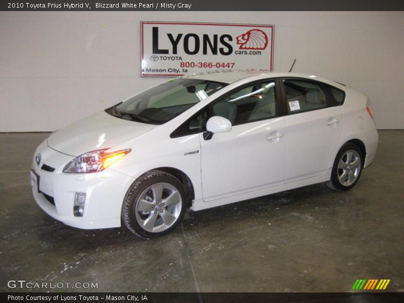 Blizzard White Pearl / Misty Gray 2010 Toyota Prius Hybrid V