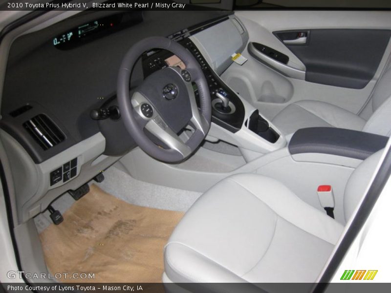 Blizzard White Pearl / Misty Gray 2010 Toyota Prius Hybrid V