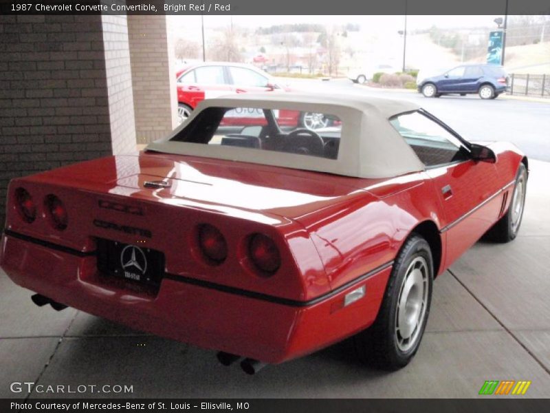 Bright Red / Red 1987 Chevrolet Corvette Convertible