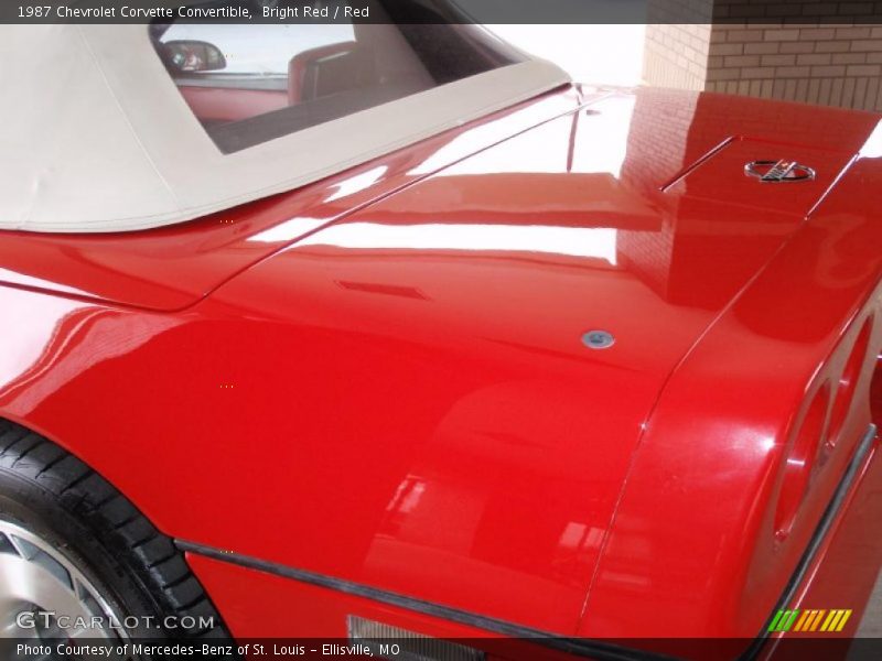 Bright Red / Red 1987 Chevrolet Corvette Convertible