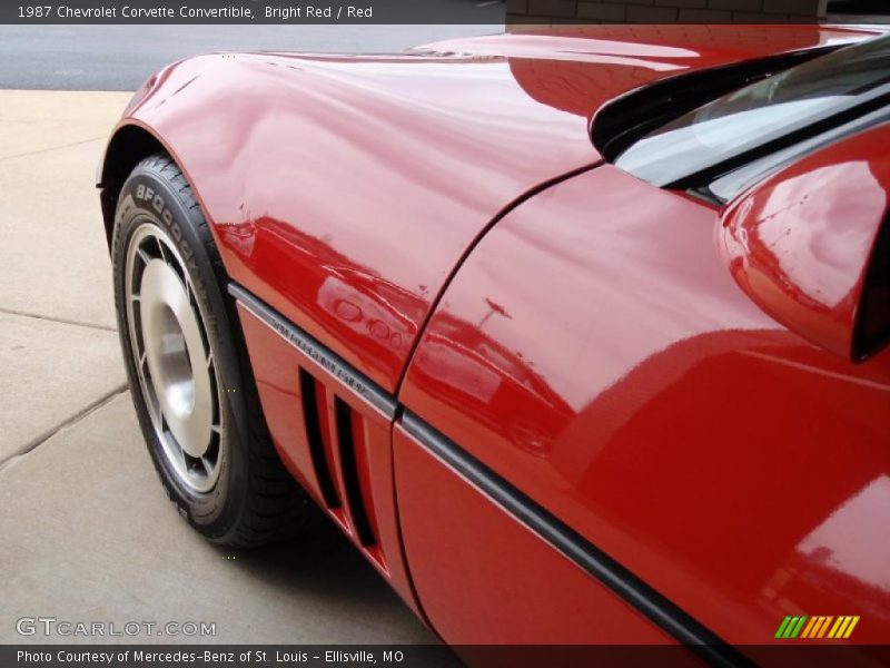 Bright Red / Red 1987 Chevrolet Corvette Convertible