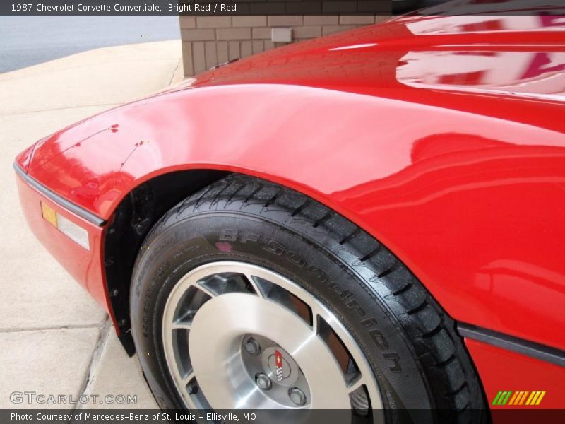 Bright Red / Red 1987 Chevrolet Corvette Convertible