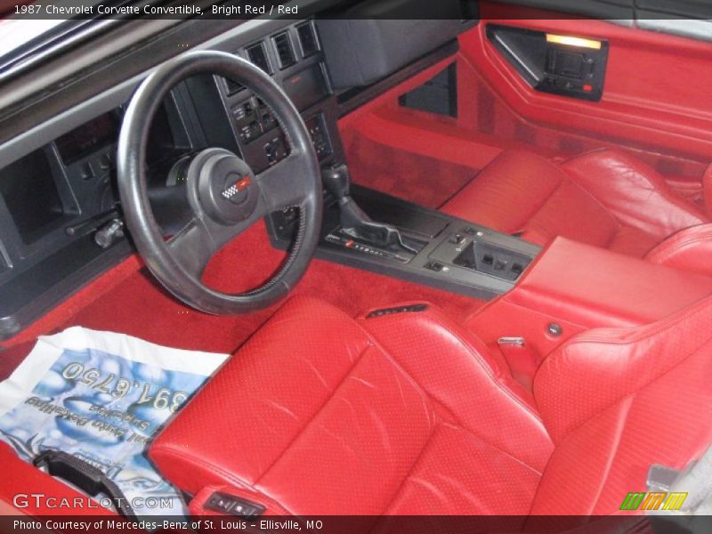 Bright Red / Red 1987 Chevrolet Corvette Convertible