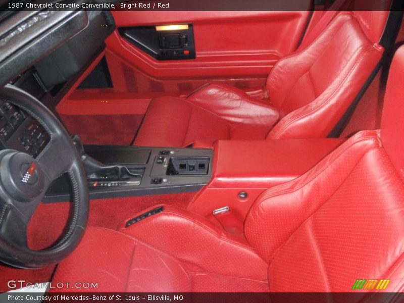 Bright Red / Red 1987 Chevrolet Corvette Convertible
