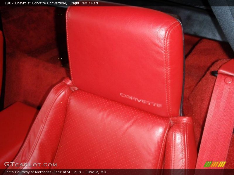 Bright Red / Red 1987 Chevrolet Corvette Convertible