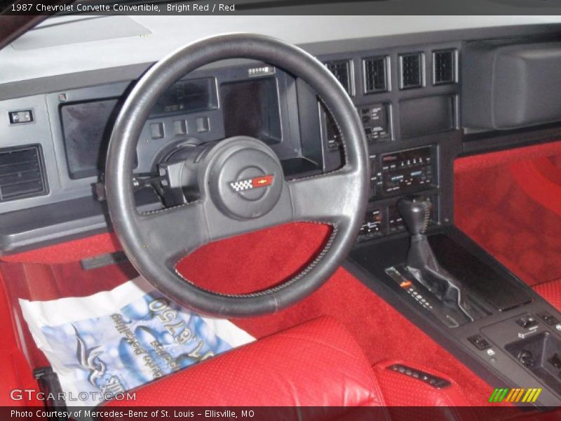 Bright Red / Red 1987 Chevrolet Corvette Convertible