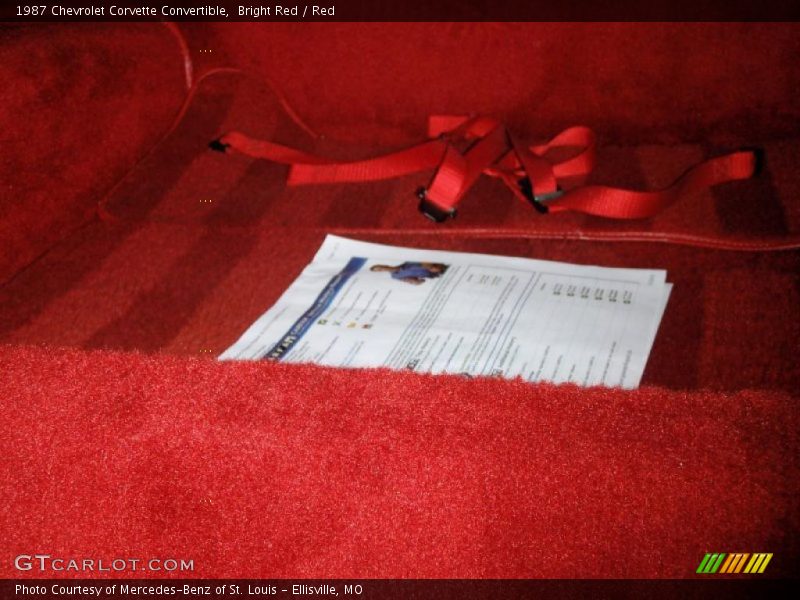 Bright Red / Red 1987 Chevrolet Corvette Convertible