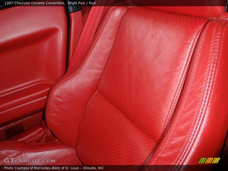 Bright Red / Red 1987 Chevrolet Corvette Convertible