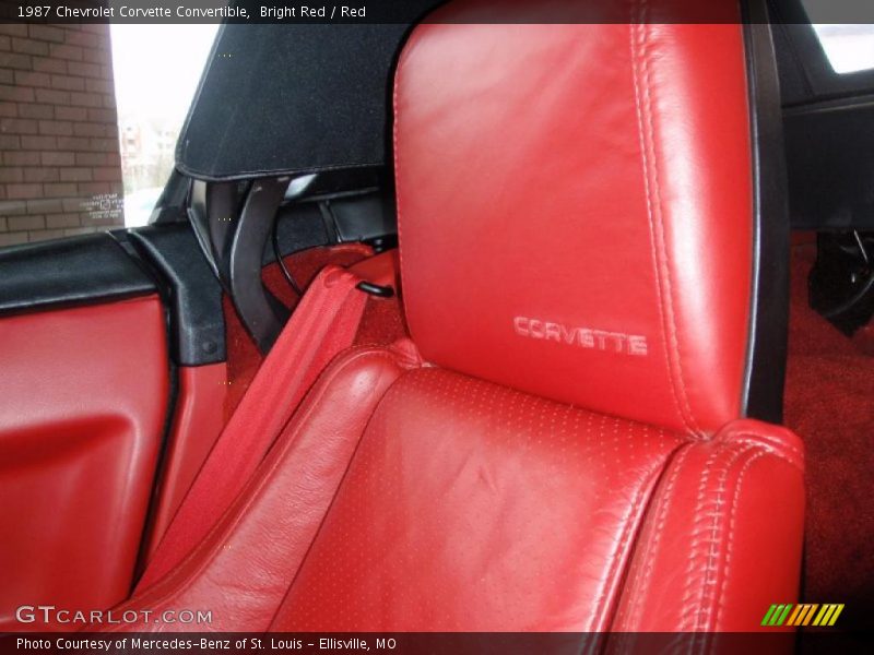 Bright Red / Red 1987 Chevrolet Corvette Convertible