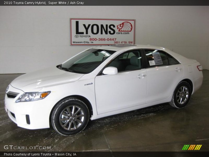 Super White / Ash Gray 2010 Toyota Camry Hybrid
