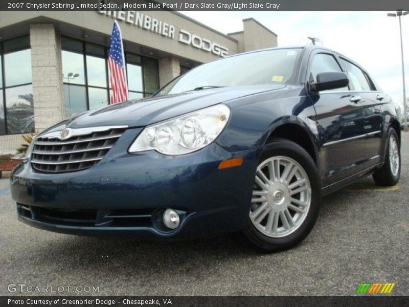 Modern Blue Pearl / Dark Slate Gray/Light Slate Gray 2007 Chrysler Sebring Limited Sedan