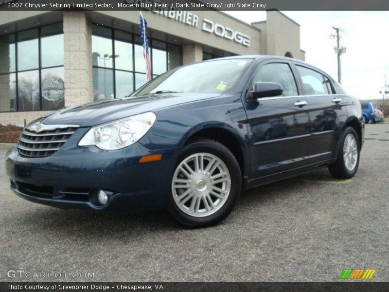 Modern Blue Pearl / Dark Slate Gray/Light Slate Gray 2007 Chrysler Sebring Limited Sedan