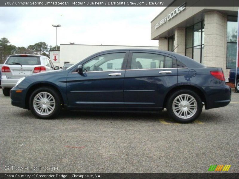 Modern Blue Pearl / Dark Slate Gray/Light Slate Gray 2007 Chrysler Sebring Limited Sedan