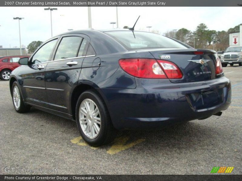 Modern Blue Pearl / Dark Slate Gray/Light Slate Gray 2007 Chrysler Sebring Limited Sedan