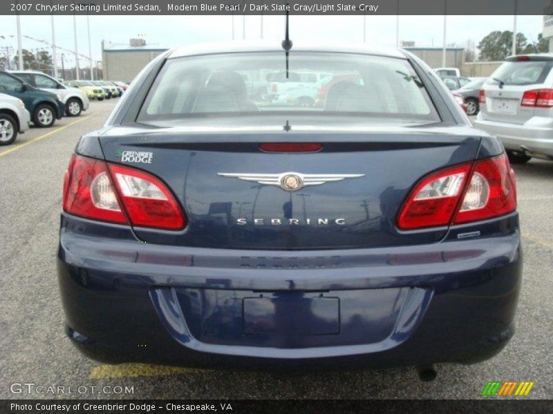 Modern Blue Pearl / Dark Slate Gray/Light Slate Gray 2007 Chrysler Sebring Limited Sedan