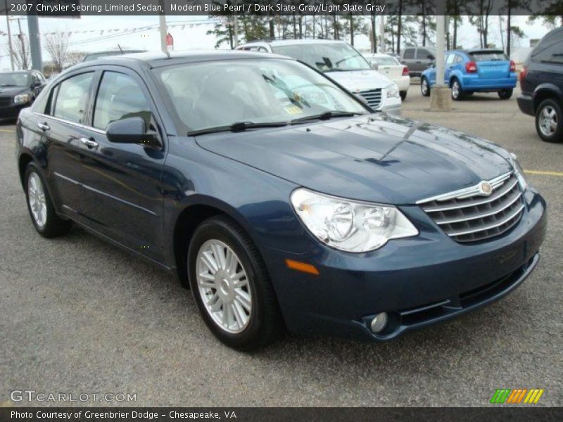 Modern Blue Pearl / Dark Slate Gray/Light Slate Gray 2007 Chrysler Sebring Limited Sedan