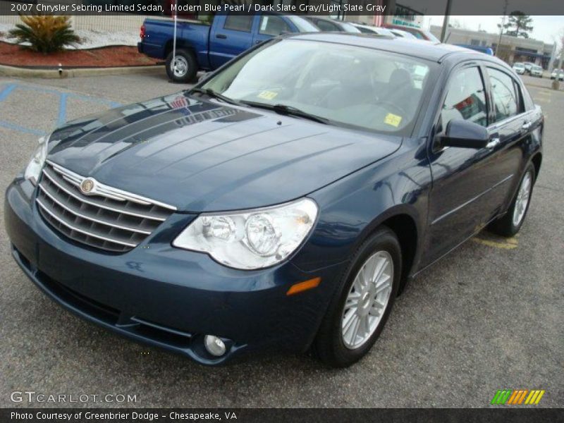 Modern Blue Pearl / Dark Slate Gray/Light Slate Gray 2007 Chrysler Sebring Limited Sedan